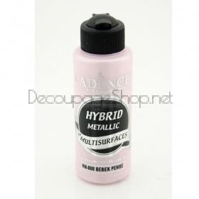 CADENCE АКРИЛНА БОЯ METALLIC HYBRID 120 МЛ. - BABY PINK 808