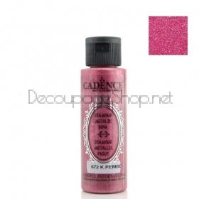 CADENCE АКРИЛНА БОЯ DIAMOND METALLIC 70 МЛ - DARK PINK 672