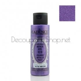 CADENCE АКРИЛНА БОЯ DIAMOND METALLIC 70 МЛ - PURPLE 674