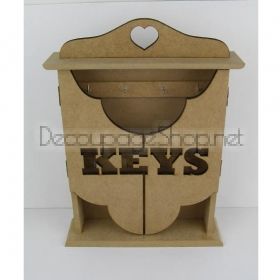 Къщичка за ключове от МДФ с табелка  "HOME"  - H2025KEY